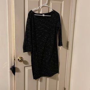 Black and white fitted dress